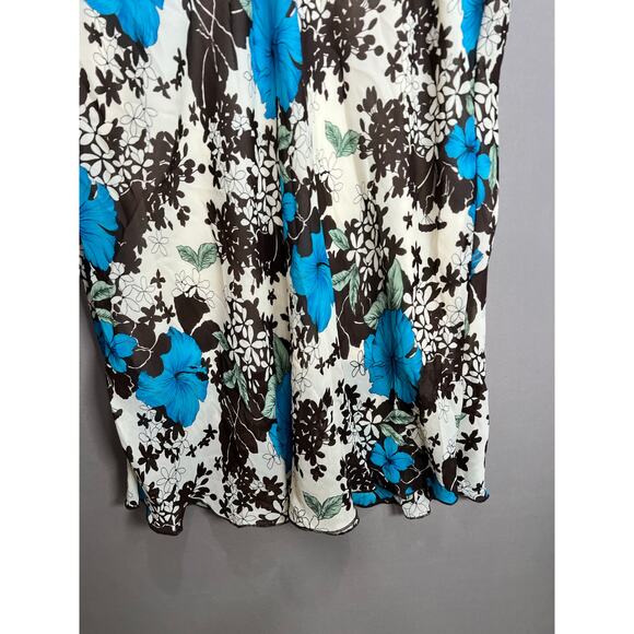 Marianne Boho Floral Skirt Sz 2X Lined Cocktail Office USA Lace Stretch Midi 70s - Picture 7 of 9